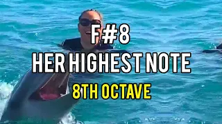 Mariah Carey F#8- Her highest note yet!!! Scared a Dolphin!!!