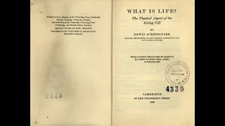 What is life?  The Physical Aspect of the Living Cell.  By Erwin Schrödinger.  Audiobook Part 1