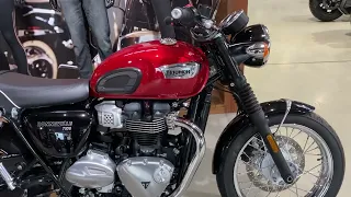 Triumph Bonneville T100 In Cranberry Red For Sale At Newmarket Harley-Davidson