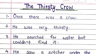 Thirsty crow story 10 lines | Thirsty crow story in english written 10 lines | thirsty crow story