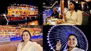 Amazing Experience In Dubai Dhow Cruise || Buffet Dinner, Entertainment & Full Tour Of Dhow Cruise