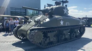 SHERMAN TANK from WW2 at maneuvers in Normandy 2024
