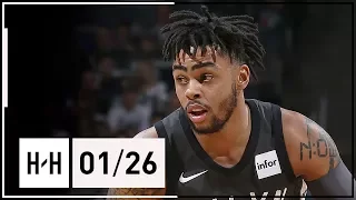 D'Angelo Russell Full Highlights Nets vs Bucks (2018.01.26) - 14 Pts | 2017-18 NBA Season