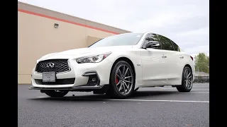 2019 INFINITI Q50 RED SPORT 400 with Custom Wheels and Front Splitter