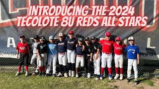 INTRODUCING THE 2024 TECOLOTE 8U RED ALL STARS