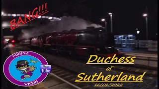 Big bang as Steam Locomotive passes Wellingborough  10/02/22