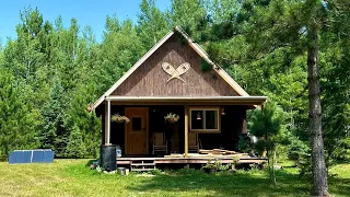 Off Grid Cabin Tour Of The Remodel: WELL Talk, Simple Flooring