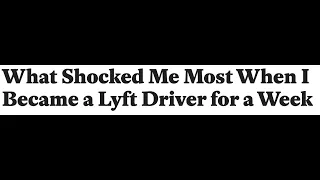 What shocked me most when I became a Lyft driver for a week. How much riders paid & how much I made.