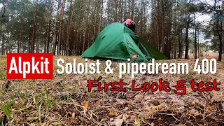 ALPKIT SOLOIST TENT AND PIPEDREAM 400 SLEEPING BAG
