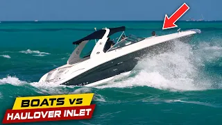 BOW RIDERS NEVER LEARN ! | Boats vs Haulover Inlet