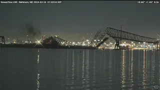 Bridge in Baltimore collapses after ship struck it, sending vehicles into water