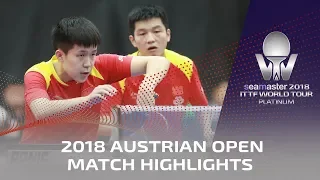 Fan Zhendong/W. Chuqin vs Chen Chien-An/C. Chih-Yuan | 2018 ITTF Austrian Open Highlights (R16)