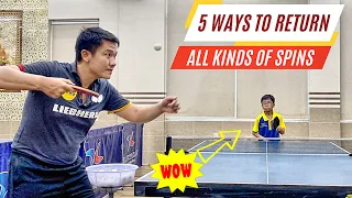 Ti Long instructs 5 ways to return serve, all kinds of short spins