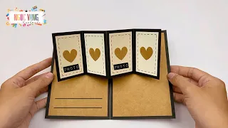 Beautiful Handmade Greeting Card || Thiệp Pop-up dán ảnh và ghi lời chúc - NGOC VANG Handmade