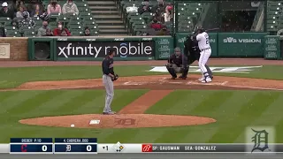 MIGUEL CABRERA SMASHES HOMERUN IN BLIZZARD