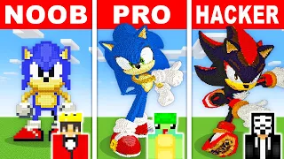 NOOB vs PRO: SONIC THE HEDGEHOG HOUSE Build Challenge in Minecraft