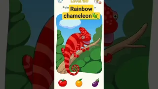 chameleon changing colours 🦎 Rainbow chameleon🌈 #shorts #funny #games