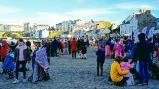 PORT ERIN BEACH 2021 NEW YEAR'S DAY DIP | Port Erin 🇮🇲 isle of man