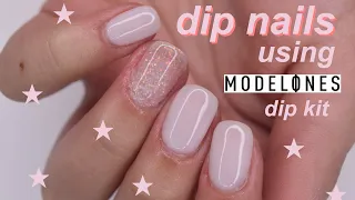 DIP nails using MODELONES dip kit!