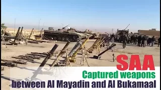 [Syria] December 09 - Captured weapons by SAA from area between Al-Mayadin and Al-Bukamal