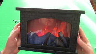 Unboxing HOFF USB Battery Powered Creative Flame Fireplace Lamp