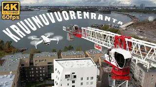 🇫🇮 HELSINKI KRUUNUVUORENRANTA 🚁 Katso Drone 4K Video Laajasalon uudesta asuinalueesta ja  sillasta 👍