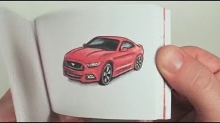 2015 Ford Mustang Hand Drawn Flipbook Commercial