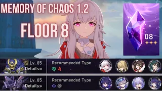 Memory of Chaos 1.2 v1 Floor 8 3 Stars | E1 Clara E0 Seele | Honkai Star Rail