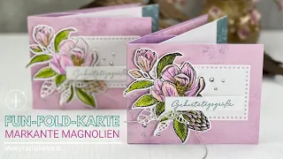 Fun-Fold-Karte Markante Magnolien | Eine weitere Vorschau auf neue online-exklusive Produkte MRZ2024