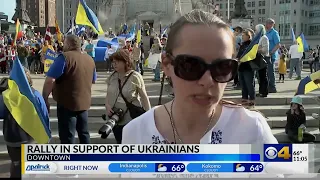 Hoosiers rally for Ukraine, call for more humanitarian aid