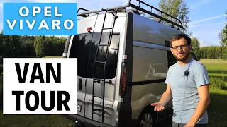 Opel Vivaro Vauxhall / Renault Trafic: van tour! DIY camper van conversion