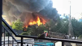 Großbrand im Europa-Park I Aufnahmen aus Rust (26.05.18)