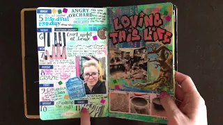 Creative Journal Flip Through - March in my Dylusions Creative Dyary