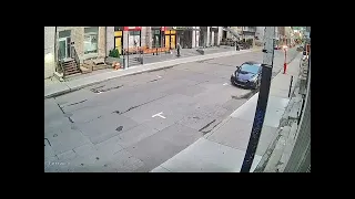 Surveillance footage of Crescent St. shooting