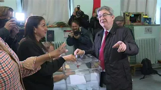 French election: Far-left leader Jean-Luc Melenchon casts his ballot in Marseille | AFP