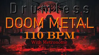 No Drums w/Metronome | Doom Metal Backing Track 110 BPM