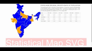 Statistical Map SVG - Example India Map