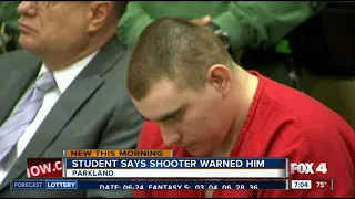 Parkland student says shooter warned him