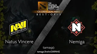 Natus Vincere vs Nemiga Game 2 | The Kuala Lumpur Major CIS Open Qualifiers