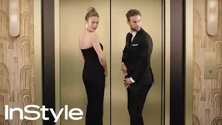 Chace Crawford & Rebecca Rittenhouse | 2018 Golden Globes Elevator | InStyle | #shorts