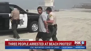 Three People Arrested At Beach Protest