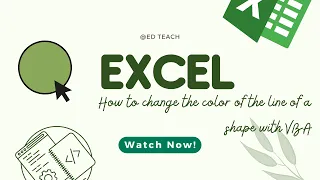 Excel: How to change the Color of the LINE of a Shape with VBA