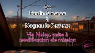 De Pantin faisceau a Noisy le Sec en W , suivi d'un commercial Noisy - Nogent