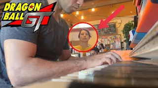 I played Dan Dan Kokoro Hikareteku from DragonBall GT on public piano at a coffee shop