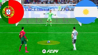 PORTUGAL VS ARGENTINA ! FIFA 24 PENALTY SHOOTOUT ! RONALDO VS MESSI ! WORLD CUP FINAL