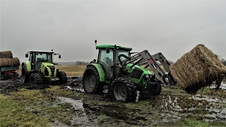 Deutz-Fahr w bagnie czyli Extremalne zwożenie siana 2016 Cz.2//Mega Wtopy