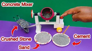 How To Make Mini Concrete Mixer Machine At Home | Mini Electric Concrete Mixer| Cement Mixer Machine