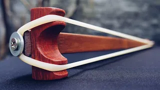 100% Handcrafted - Coolest "TeeTH" Long Slingshot - Wooden DIY