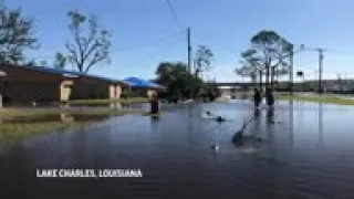 Delta brings flooding to Lake Charles, Louisiana