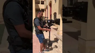 Behind scene steadicam operator Cooke optics